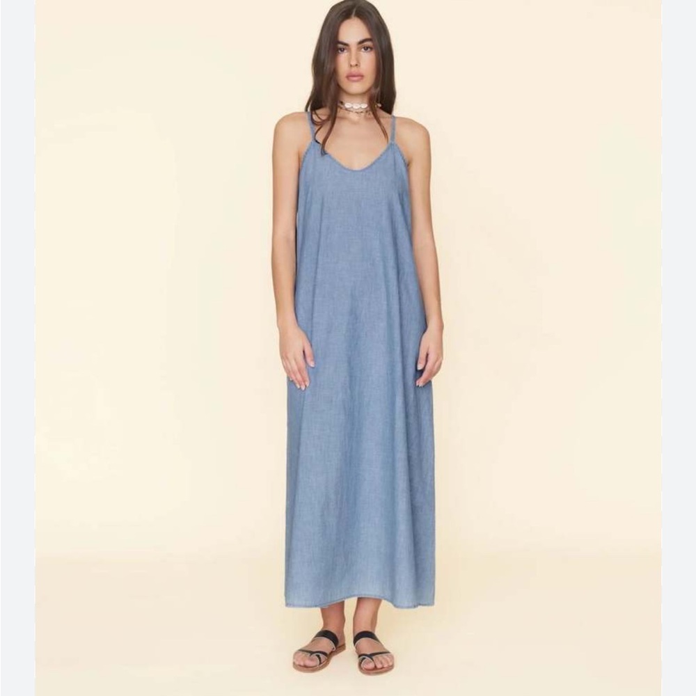 Xirena Teague dress in dusty blue